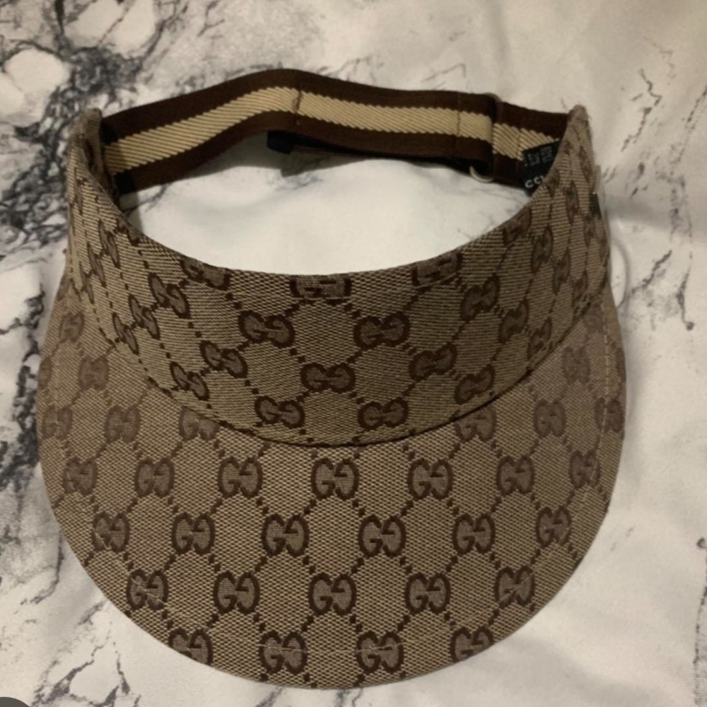 Gucci Brown Monogram Visor